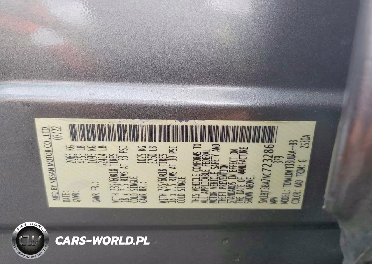 2022 Nissan Rogue Sv VIN:5N1BT3BA7NC723286 - 13
