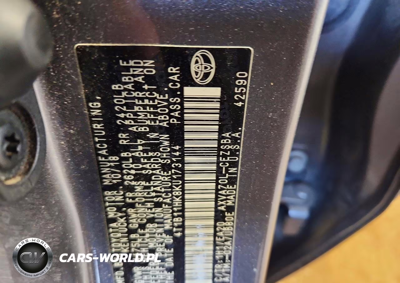2019 Toyota Camry Se VIN:4T1B11HK8KU173144 - 13