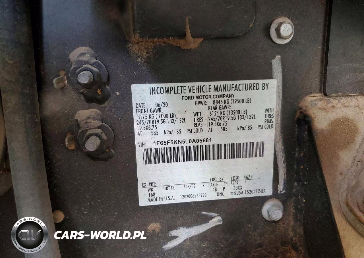 2020 Ford F59 Delivery Truck VIN:1F65F5KN5L0A05681 - 13