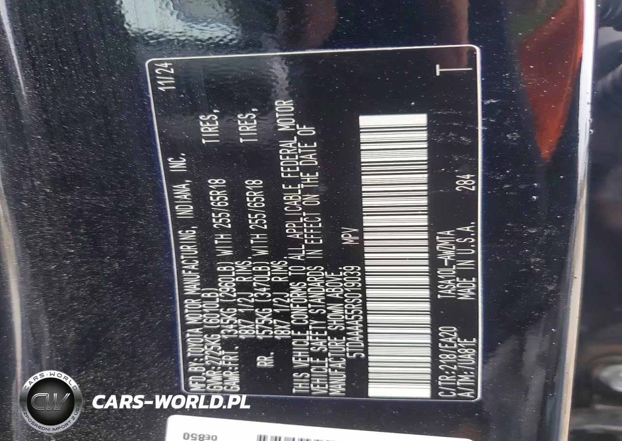 2024 Toyota Grand Highlander Xle VIN:5TDAAAA55RS019039 - 13