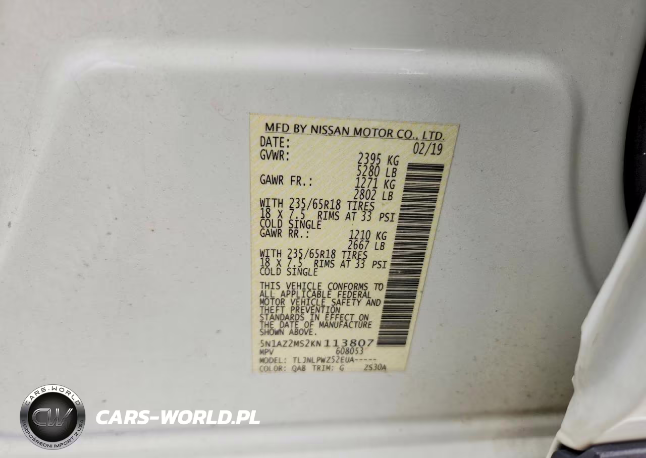 2019 Nissan Murano S VIN:5N1AZ2MS2KN113807 - 13