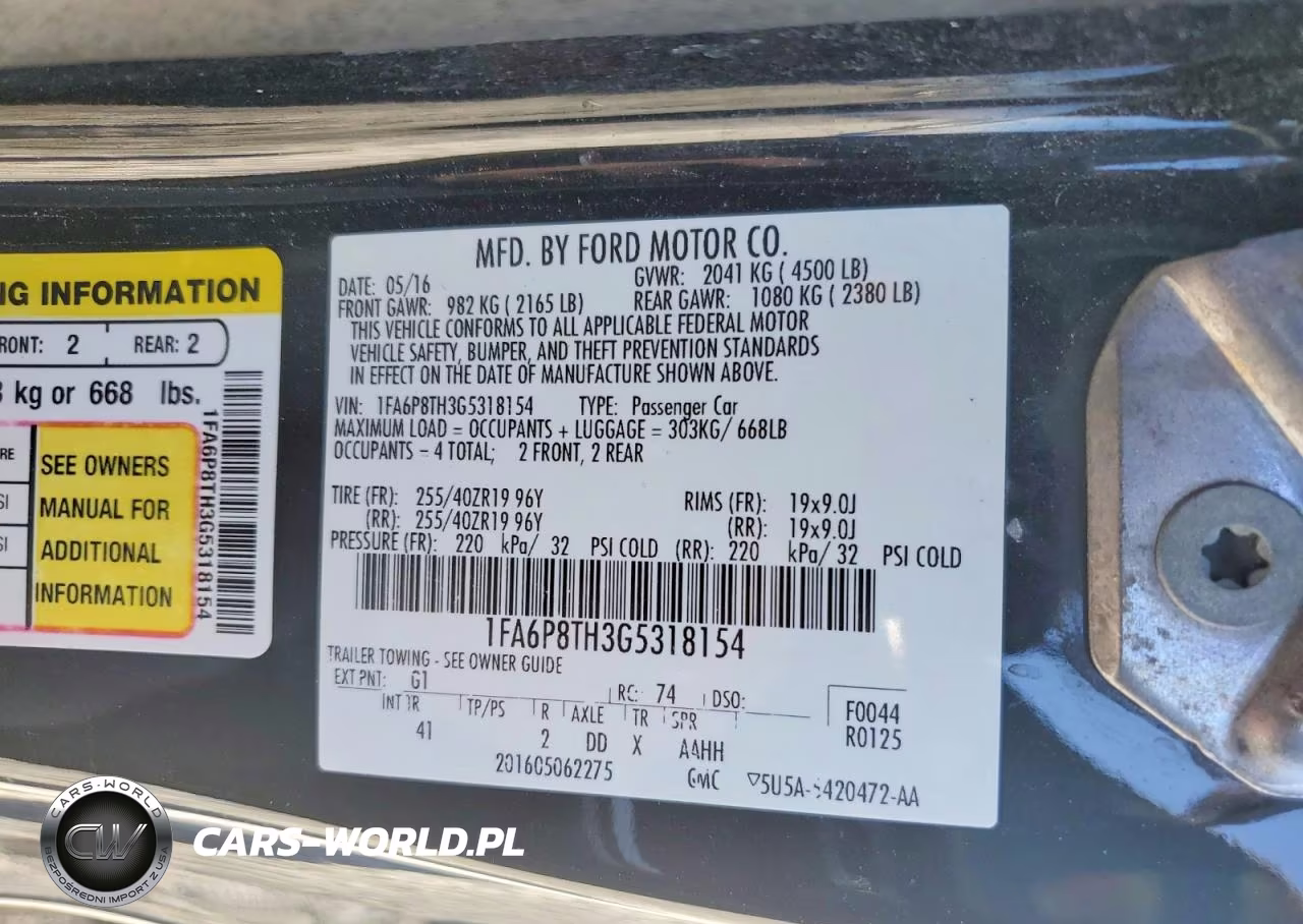 2016 Ford Mustang VIN:1FA6P8TH3G5318154 - 13