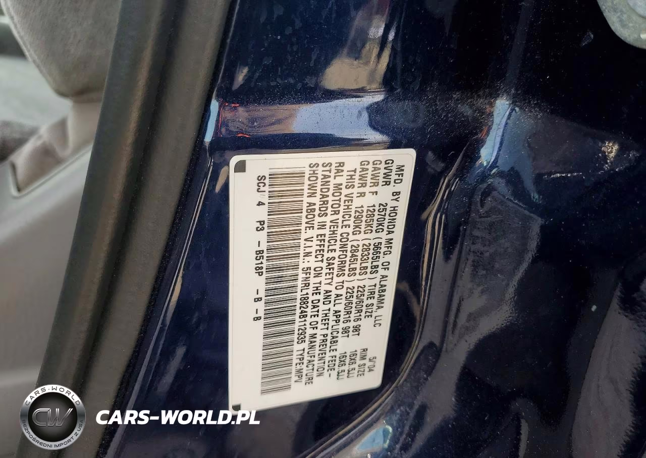2004 Honda Odyssey Ex VIN:5FNRL18824B112935 - 13