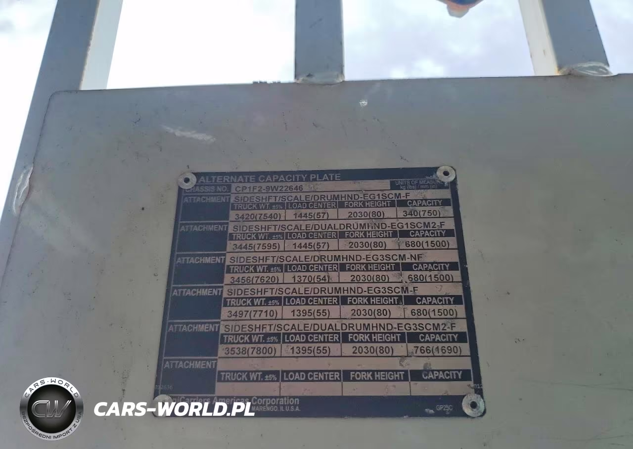 2016 Unicarriers Forklift VIN:CP1F29W22646 - 10
