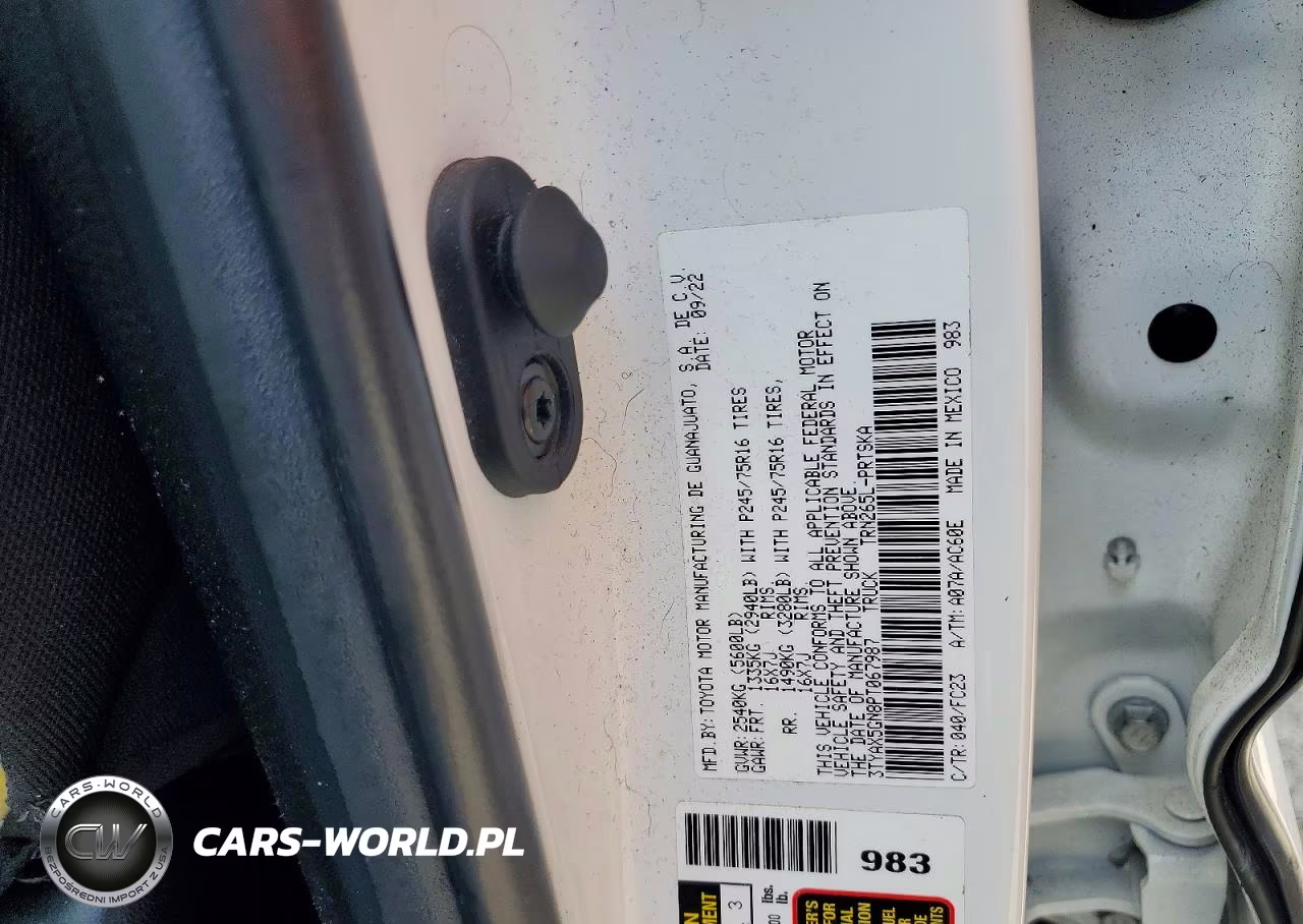 2023 Toyota Tacoma Sr5 VIN:3TYAX5GN8PT067987 - 12
