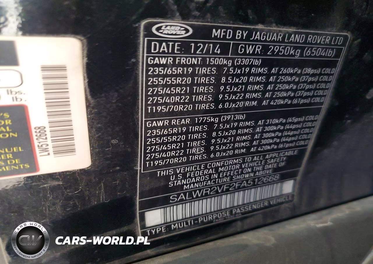 2015 Land Rover Range Rover Sport Hse VIN:SALWR2VF2FA512668 - 13
