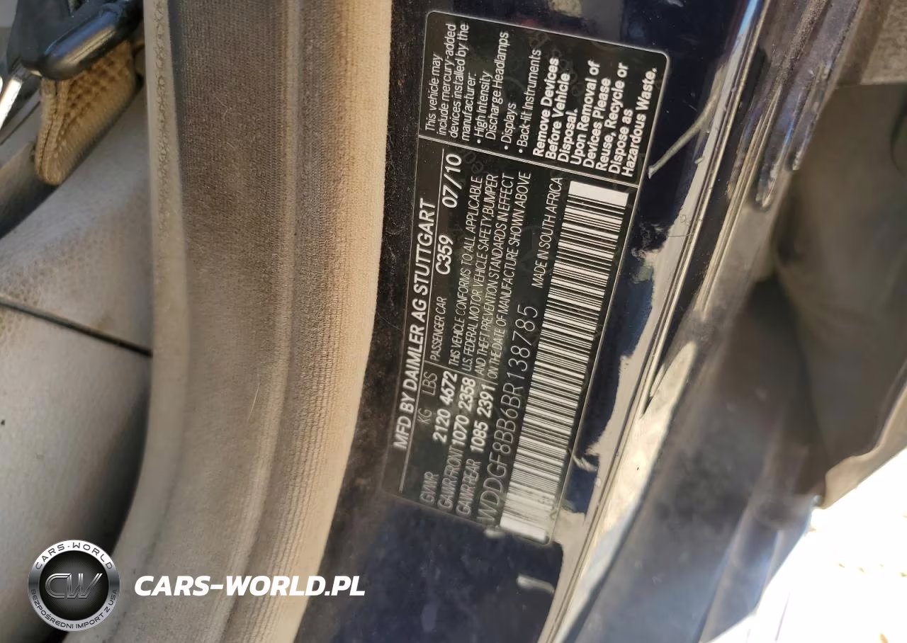 2011 Mercedes-Benz C 300 4Matic VIN:WDDGF8BB6BR138785 - 12