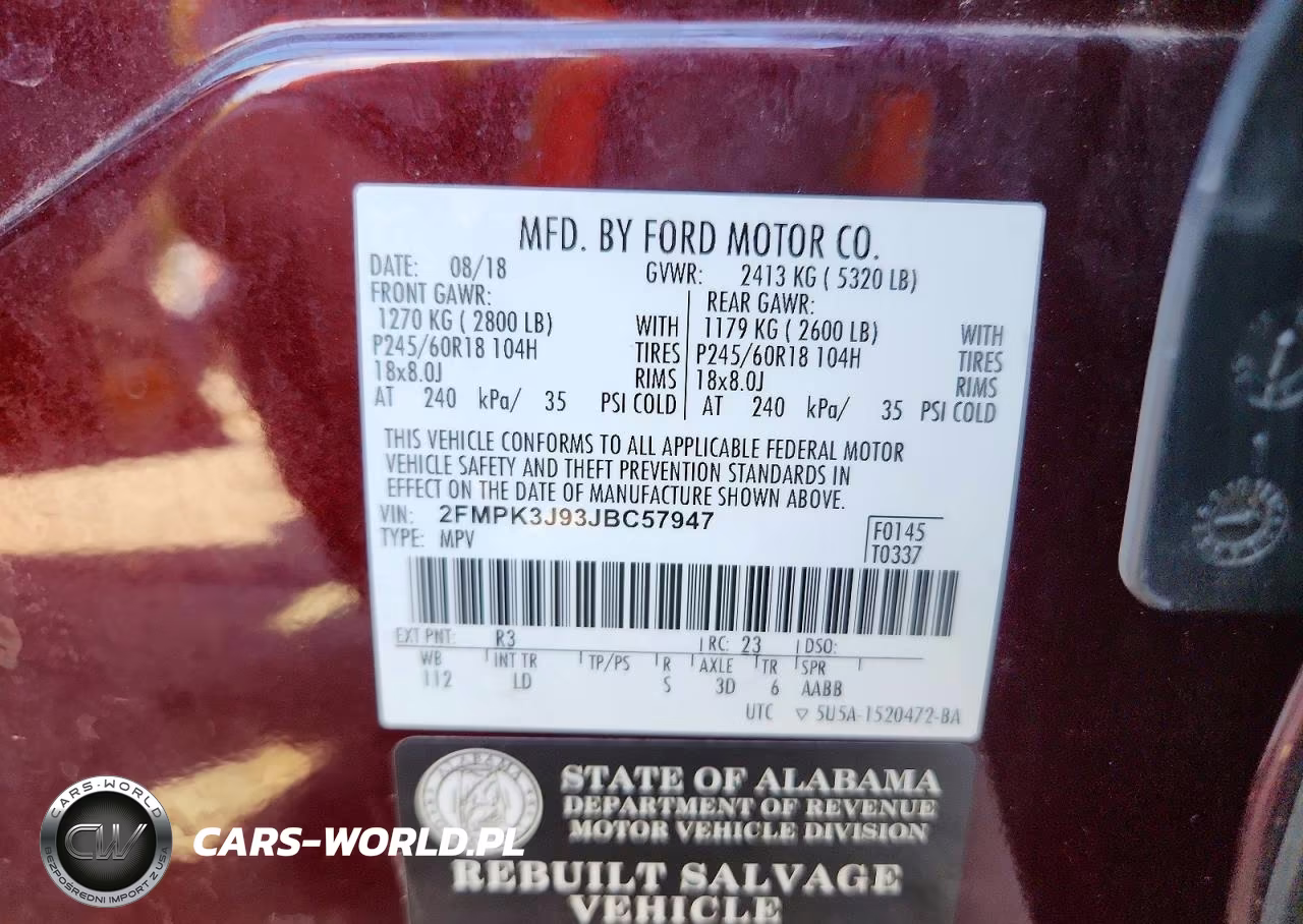 2018 FORD EDGE SEL VIN:2FMPK3J93JBC57947 - 14