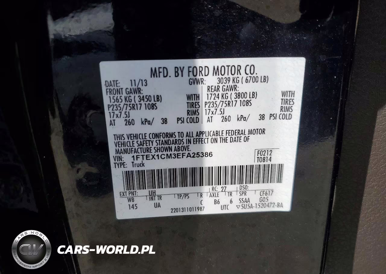 2014 Ford F150 Super Cab VIN:1FTEX1CM3EFA25386 - 12
