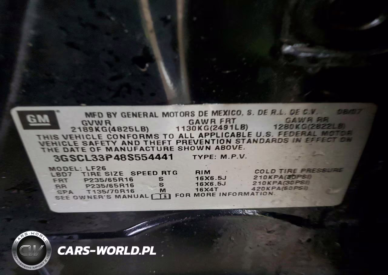 2008 Saturn Vue Xe VIN:3GSCL33P48S554441 - 14