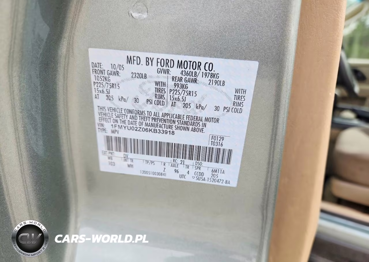 2006 Ford Escape Xls VIN:1FMYU02Z06KB33918 - 13