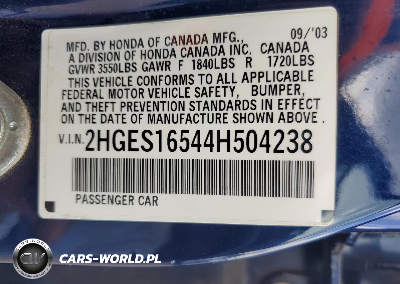 2004 Honda Civic Lx VIN:2HGES16544H504238 - 13