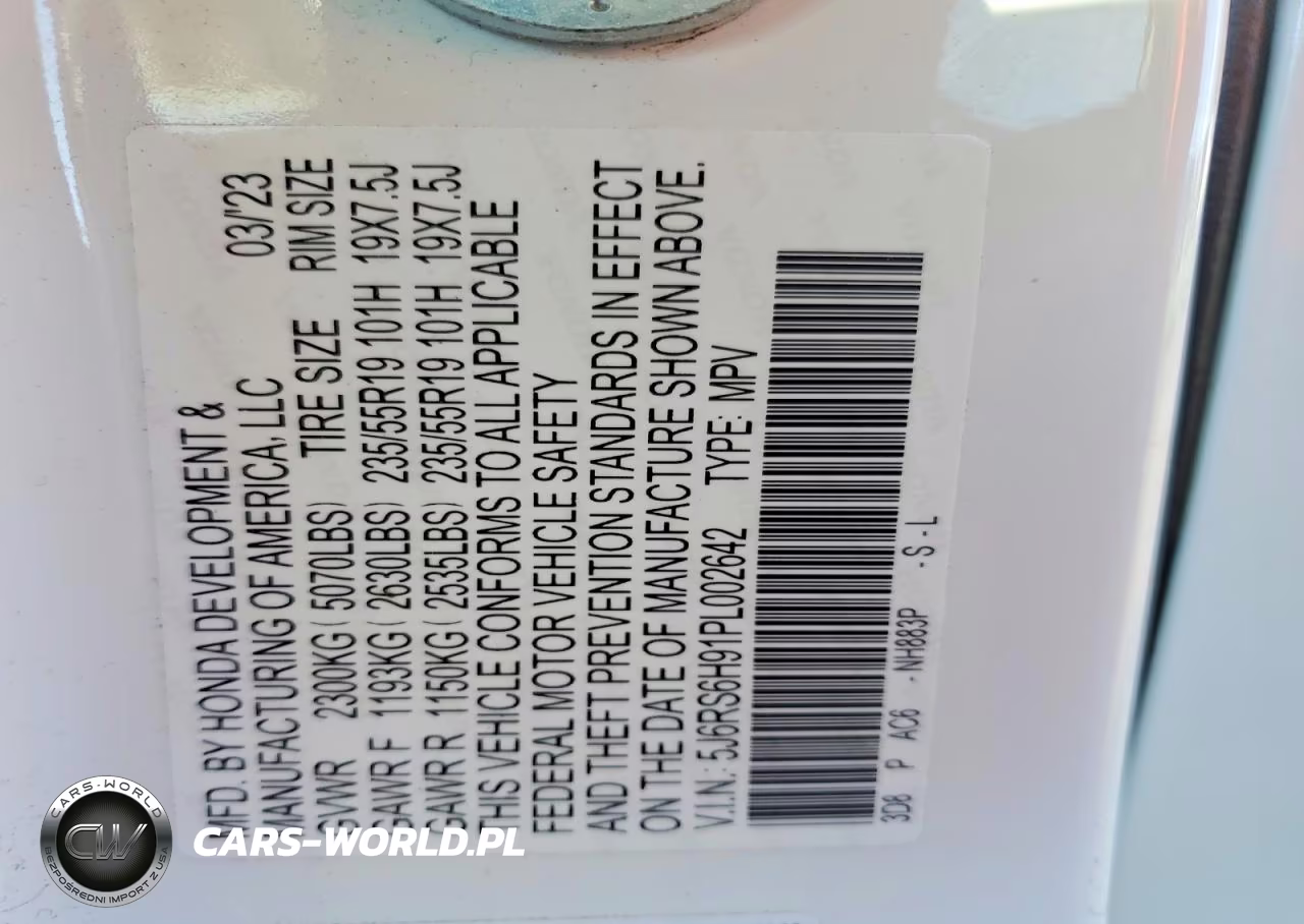 2023 Honda Cr-V Sport Touring VIN:5J6RS6H91PL002642 - 13