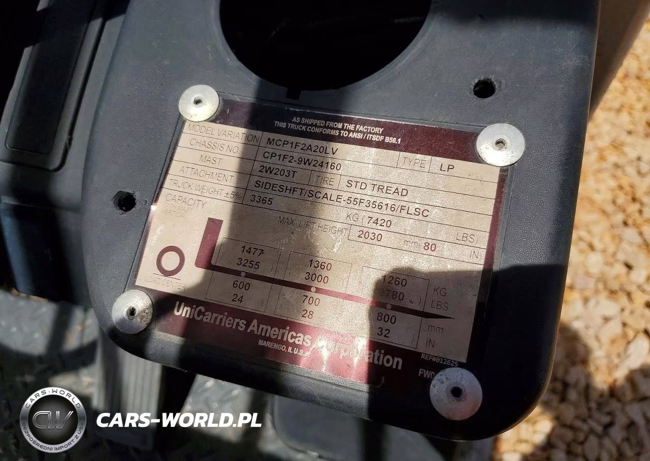 2017 Unicarriers Mcp1F2A20Lv Forklift VIN:CP1F29W24160 - 10