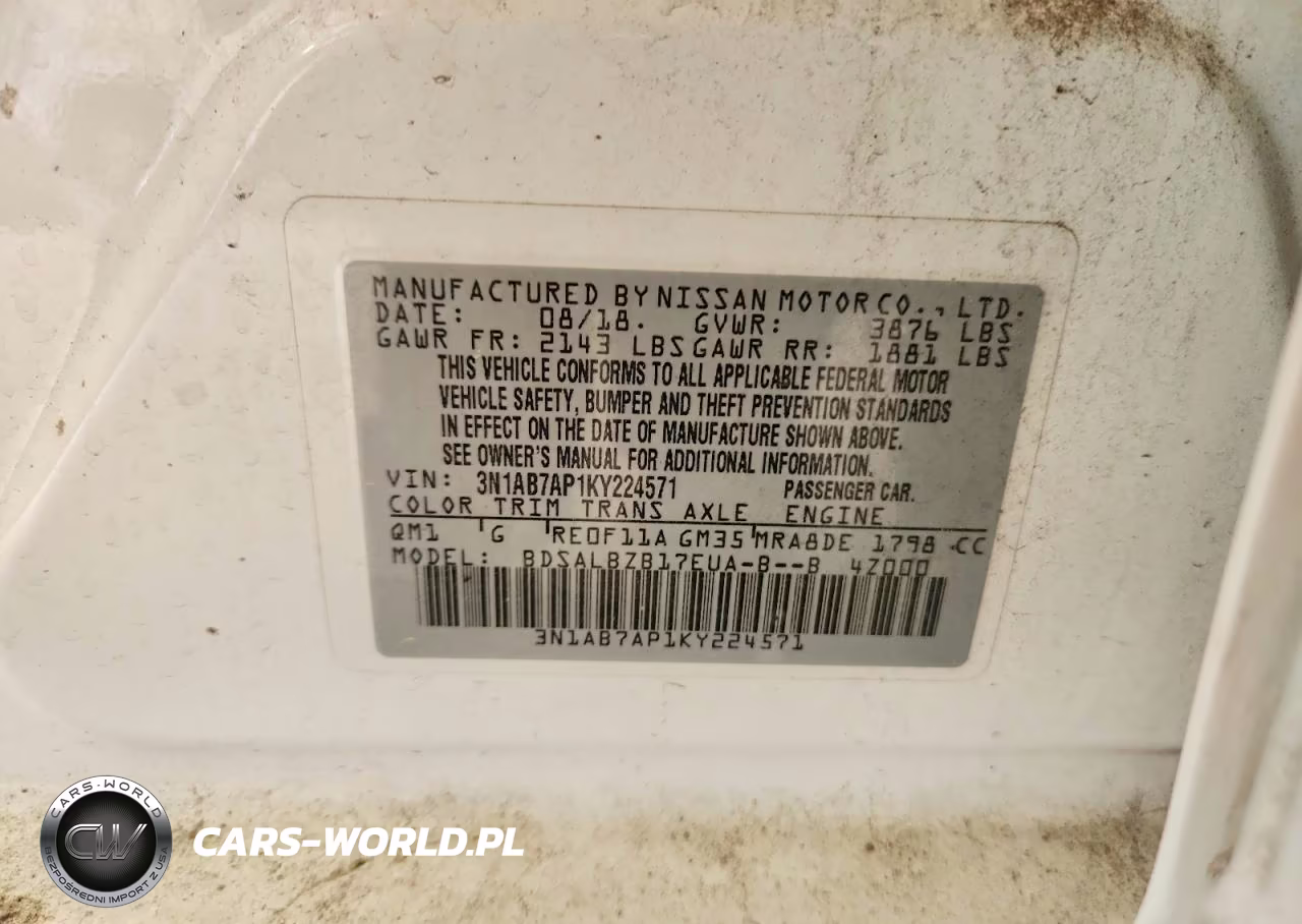 2019 Nissan Sentra S VIN:3N1AB7AP1KY224571 - 13