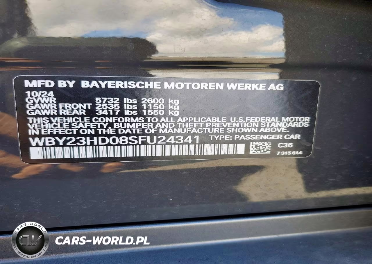 2025 BMW I4 Edrive 40 VIN:WBY23HD08SFU24341 - 13