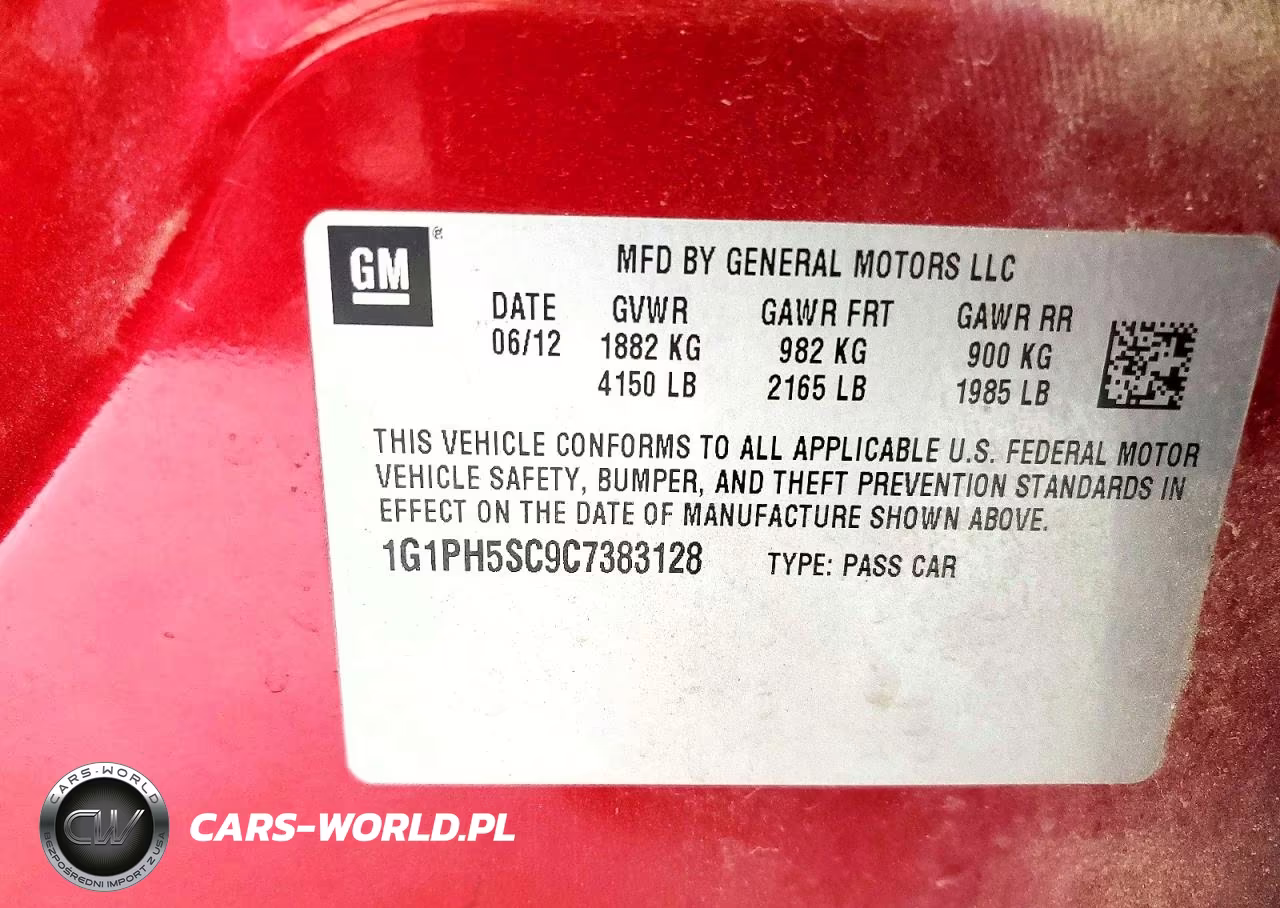 2012 Chevrolet Cruze Ltz VIN:1G1PH5SC9C7383128 - 12