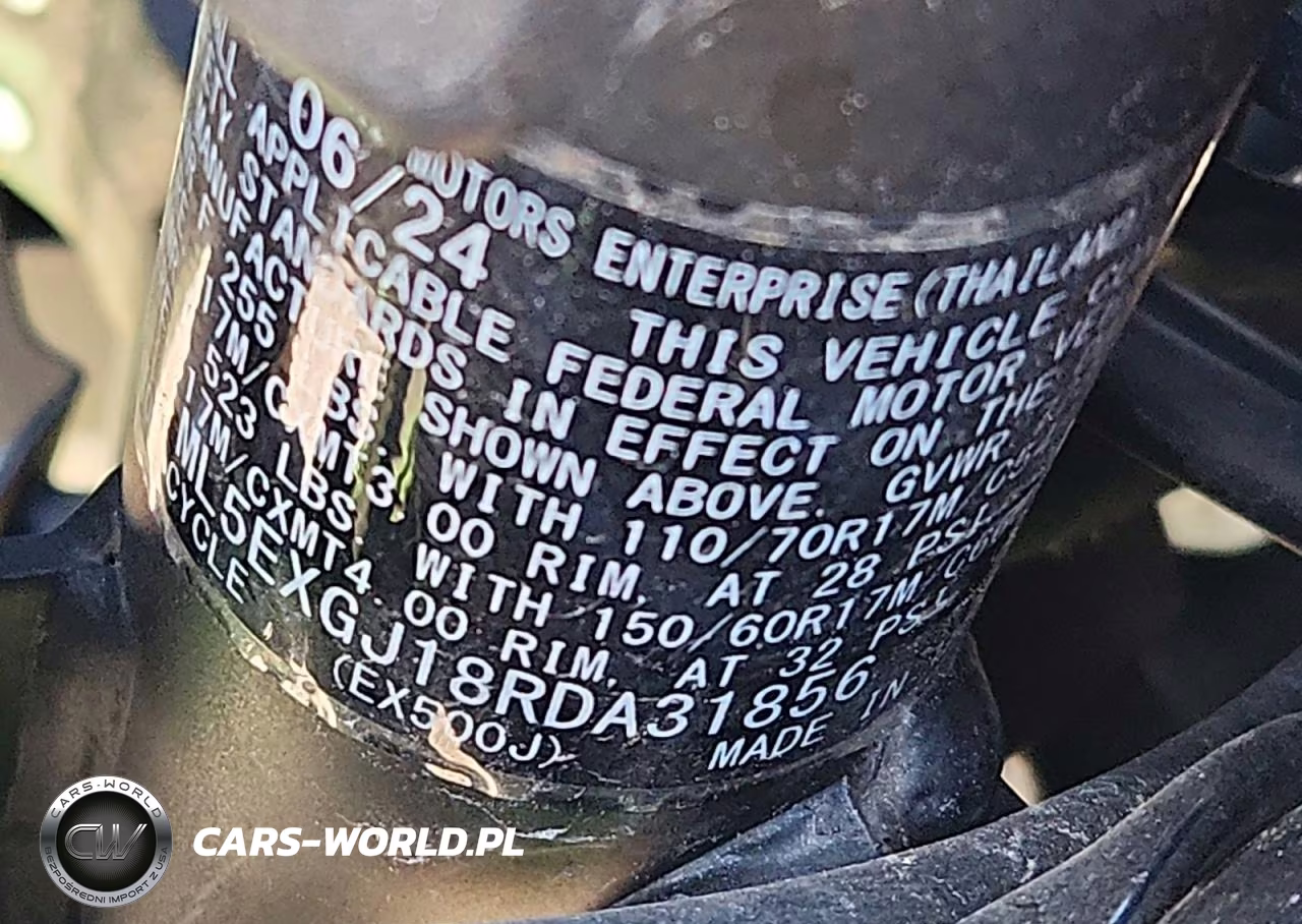 2024 Kawasaki Ex500 A VIN:ML5EXGJ18RDA31856 - 9