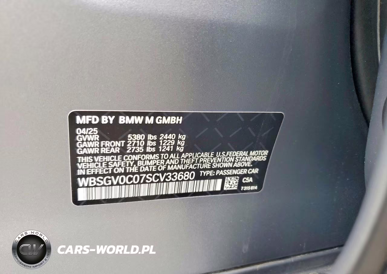 2025 BMW M8 VIN:WBSGV0C07SCV33680 - 12
