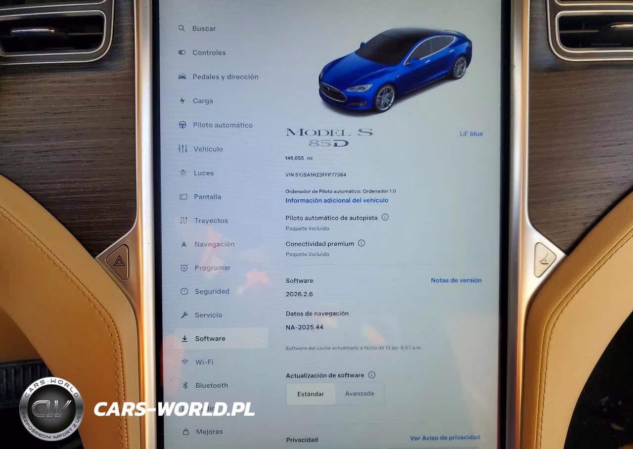 2015 Tesla Model S 85D VIN:5YJSA1H23FFP77364 - 9