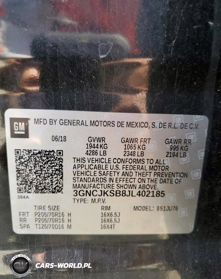 2018 Chevrolet Trax Ls VIN:3GNCJKSB8JL402185 - 10