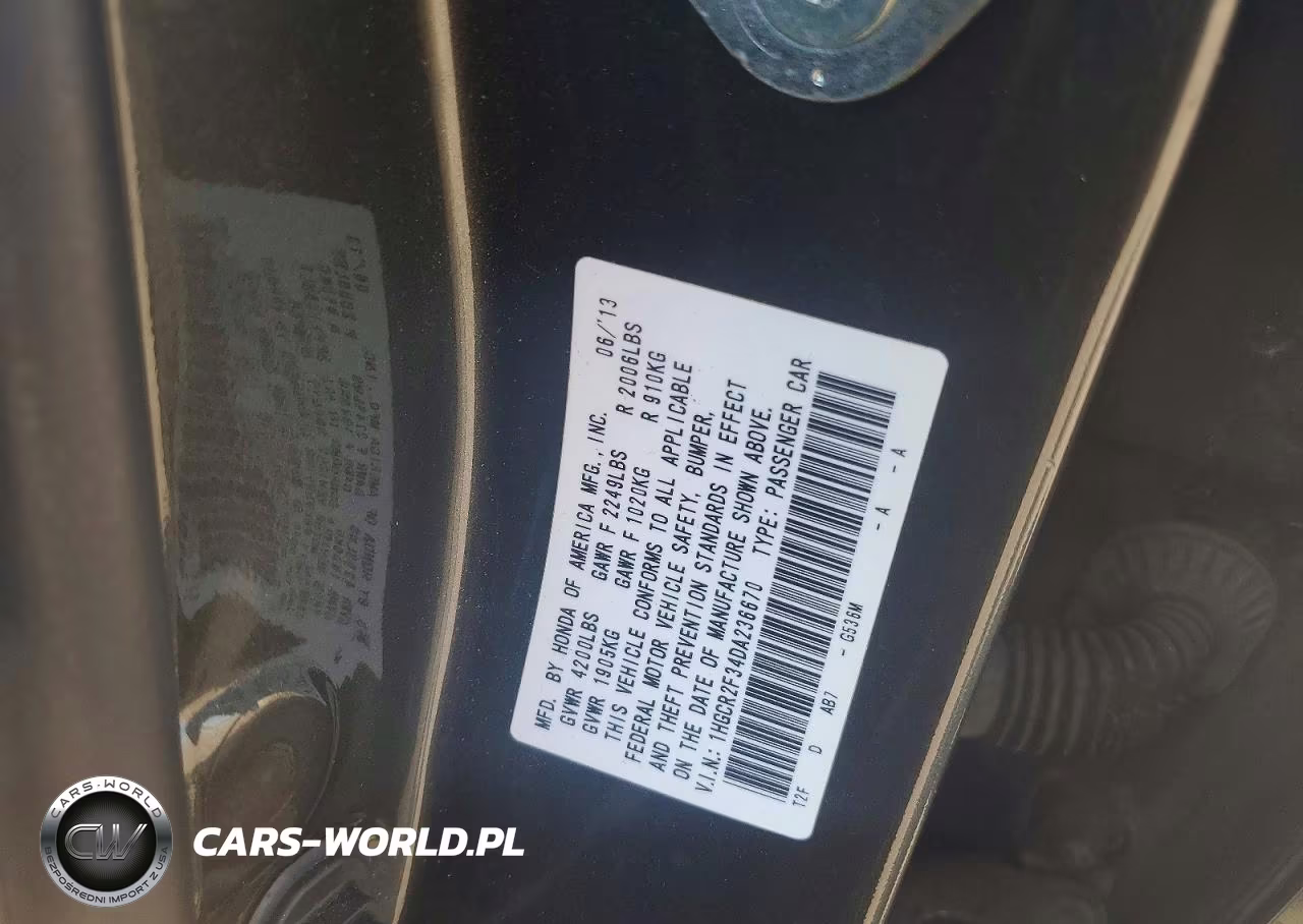 2013 Honda Accord Lx VIN:1HGCR2F34DA236670 - 12