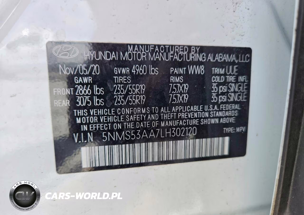 2020 Hyundai Santa Fe Limited 2.0T VIN:5NMS53AA7LH302120 - 14