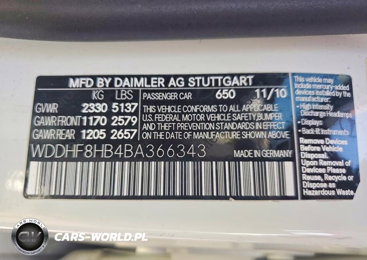 2011 Mercedes-Benz E 350 4Matic VIN:WDDHF8HB4BA366343 - 12