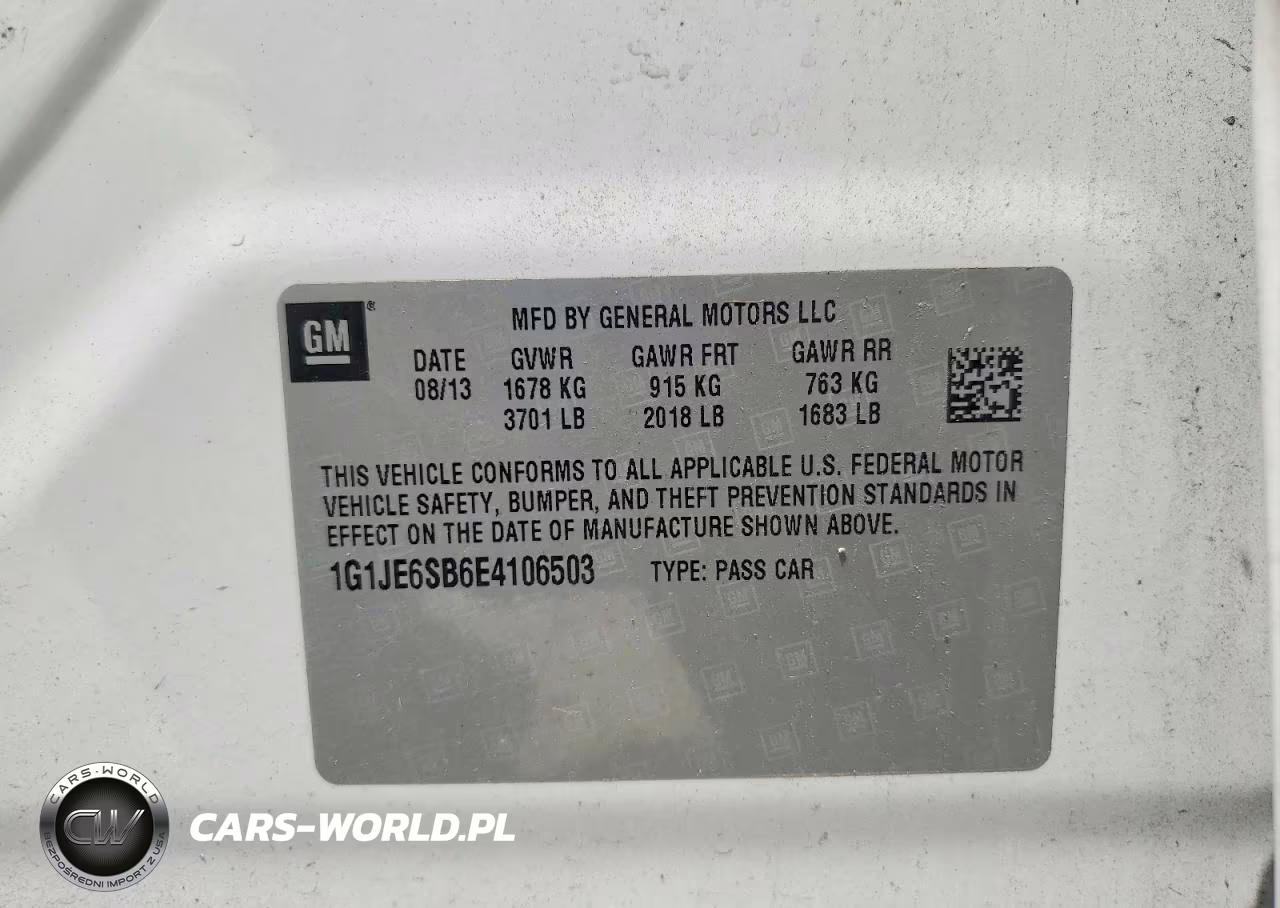 2014 Chevrolet Sonic Ltz VIN:1G1JE6SB6E4106503 - 12