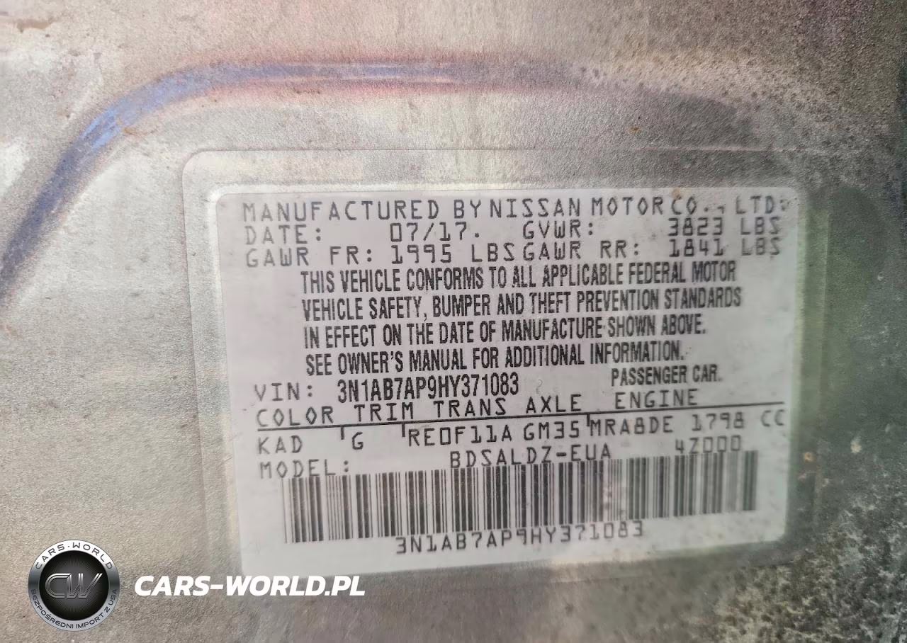 2017 Nissan Sentra Sv VIN:3N1AB7AP9HY371083 - 12