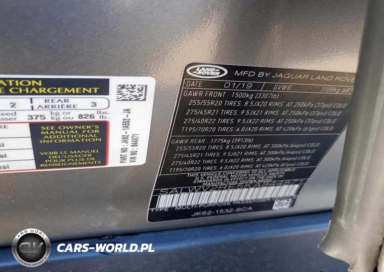 2019 Land Rover Range Rover Sport Supercharged Autobiography VIN:SALWV2RE5KA844871 - 14