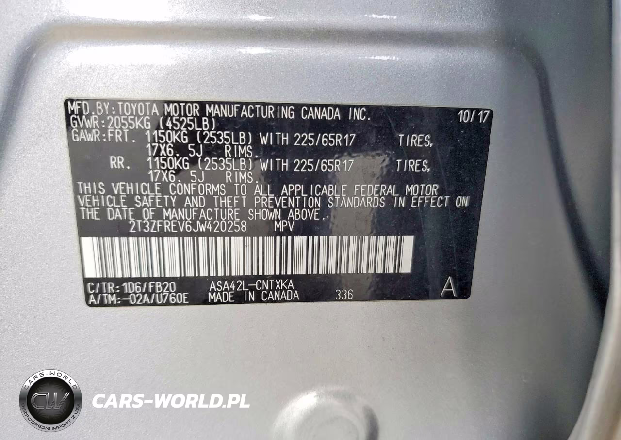 2018 Toyota Rav4 Le VIN:2T3ZFREV6JW420258 - 12
