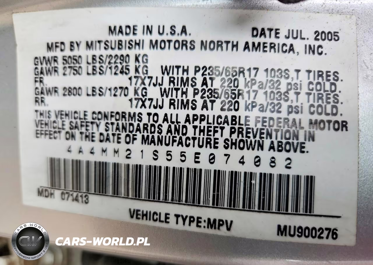 2005 Mitsubishi Endeavor Ls VIN:4A4MM21S55E074082 - 13