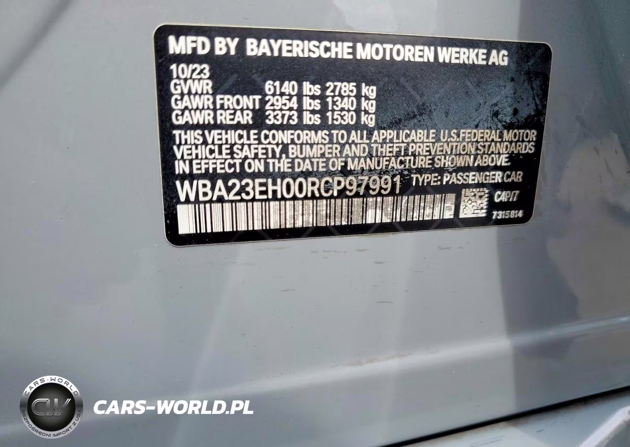 2024 BMW 740 I VIN:WBA23EH00RCP97991 - 12