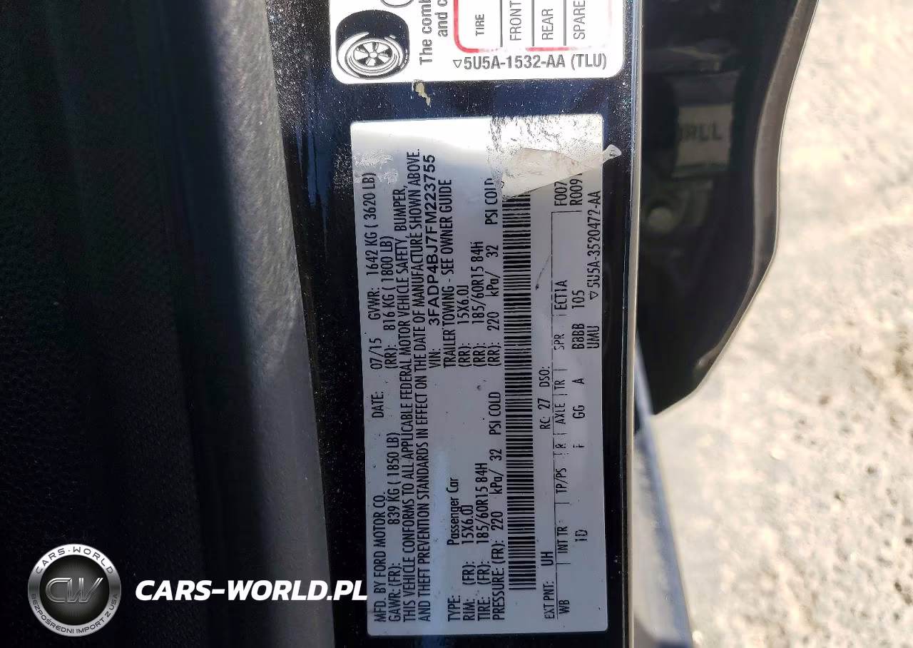2015 Ford Fiesta Se VIN:3FADP4BJ7FM223755 - 12