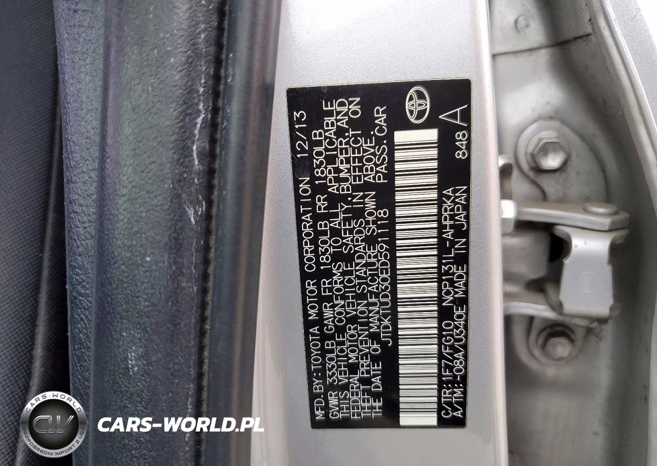 2014 Toyota Yaris 5-Door L VIN:JTDKTUD30ED591118 - 12
