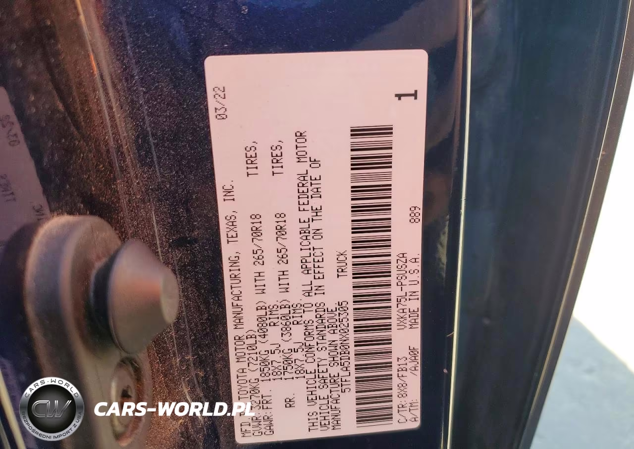 2022 Toyota Tundra Sr5 VIN:5TFLA5DB0NX025305 - 12