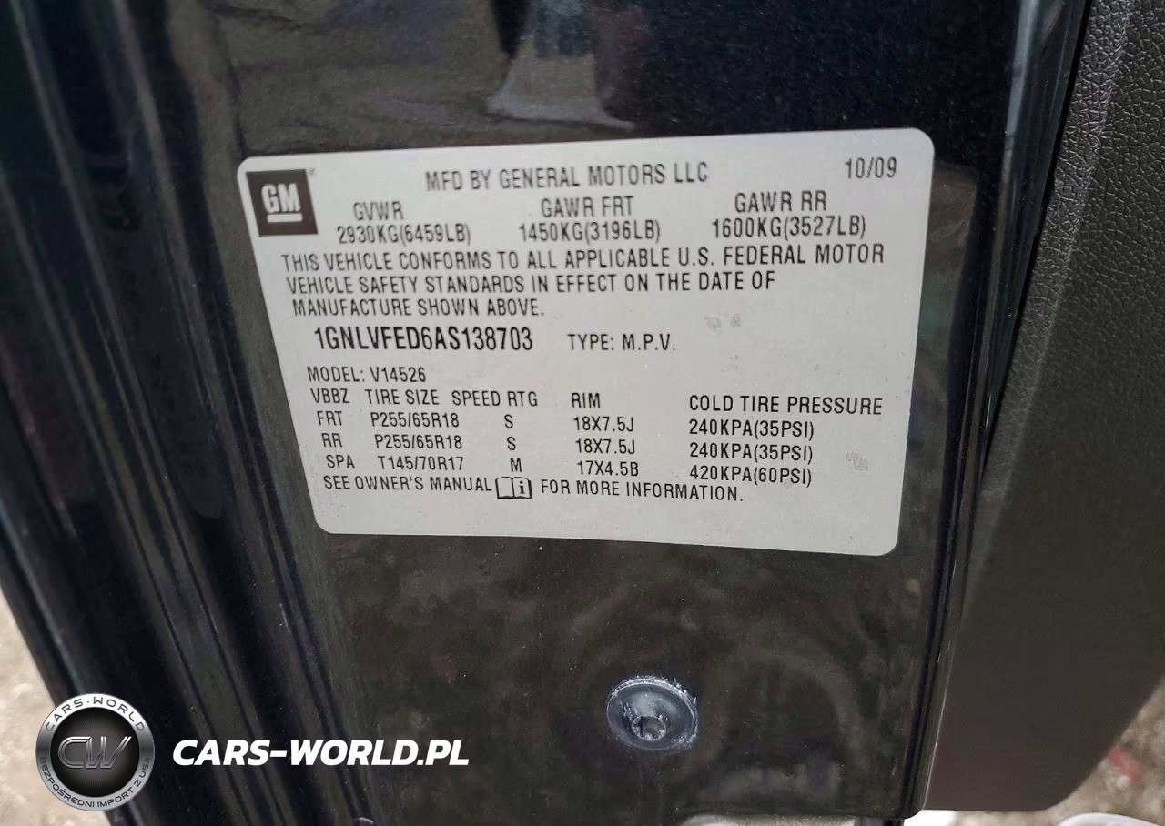 2010 Chevrolet Traverse Lt VIN:1GNLVFED6AS138703 - 13