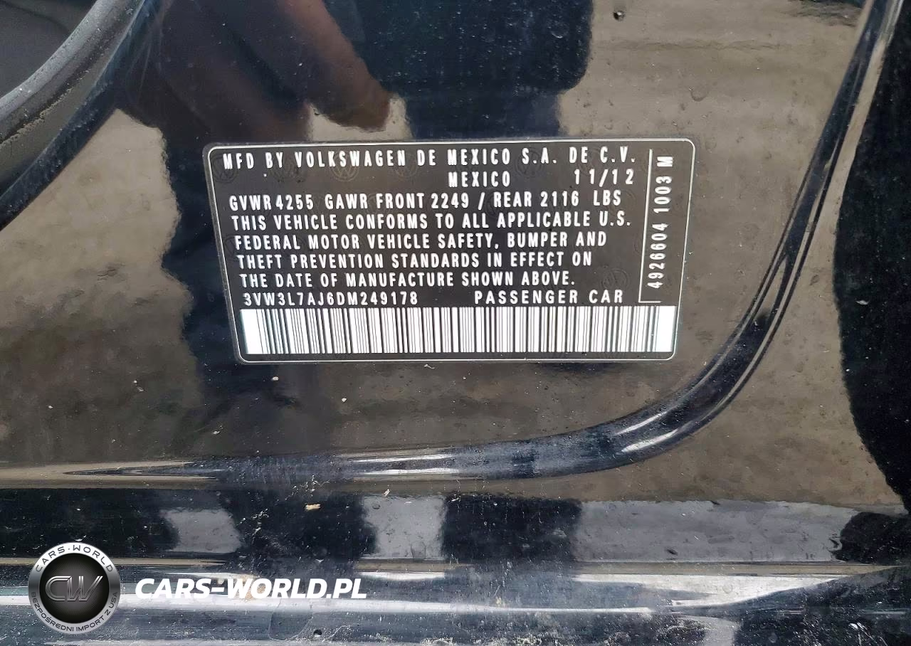2013 Volkswagen Jetta Tdi VIN:3VW3L7AJ6DM249178 - 12