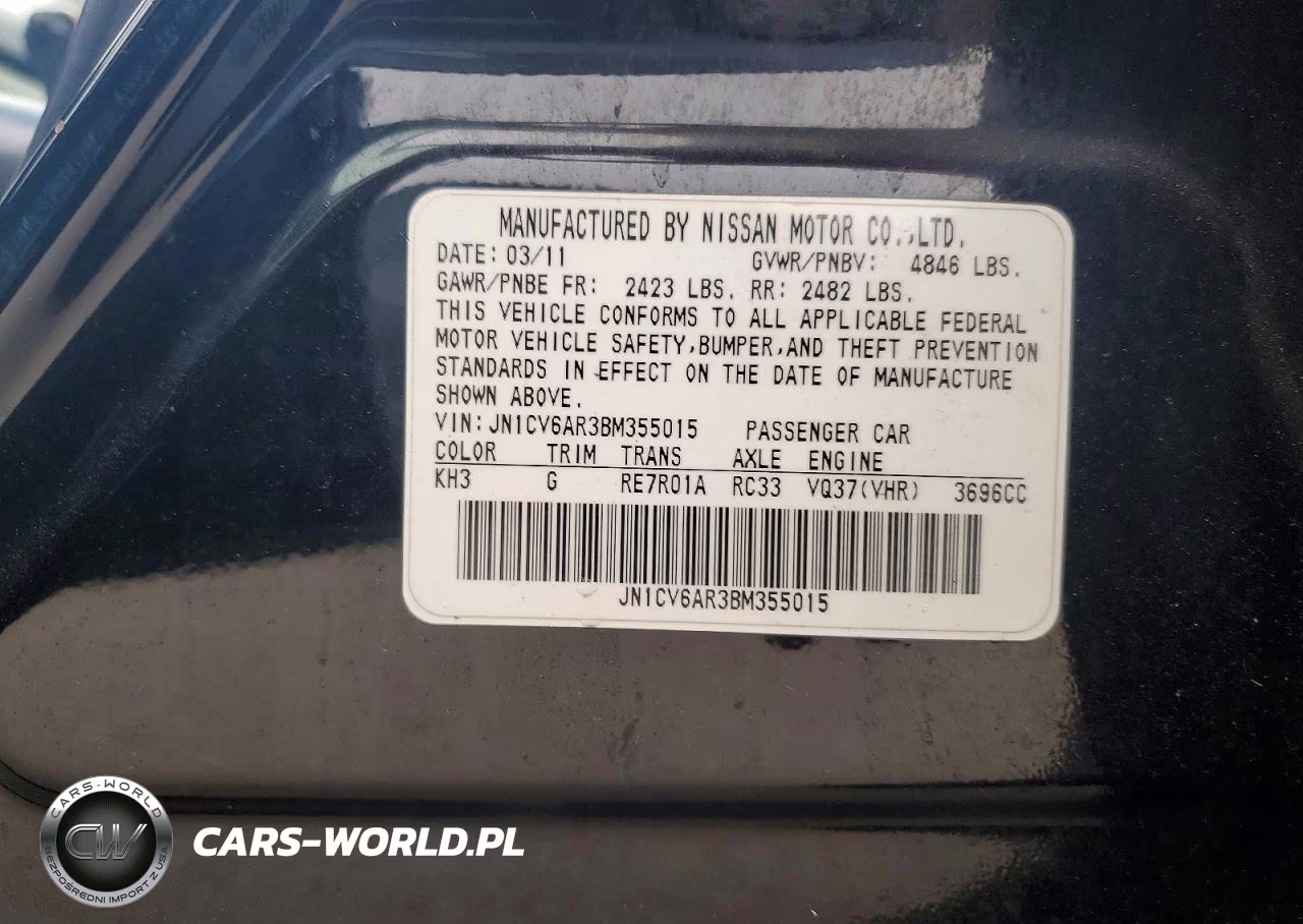 2011 Infi G37 Sedan VIN:JN1CV6AR3BM355015 - 12