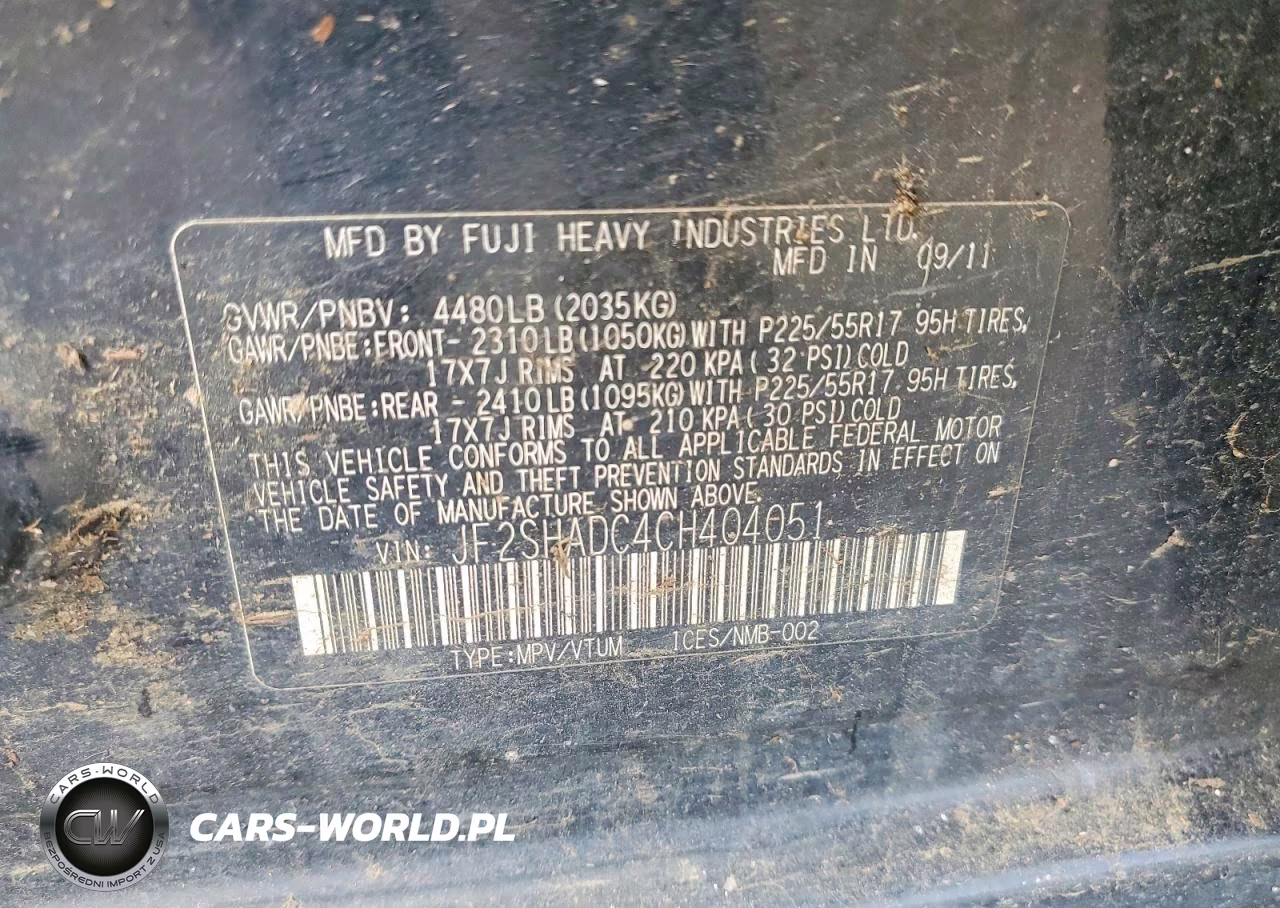 2012 Subaru Forester 2.5X Premium VIN:JF2SHADC4CH404051 - 12