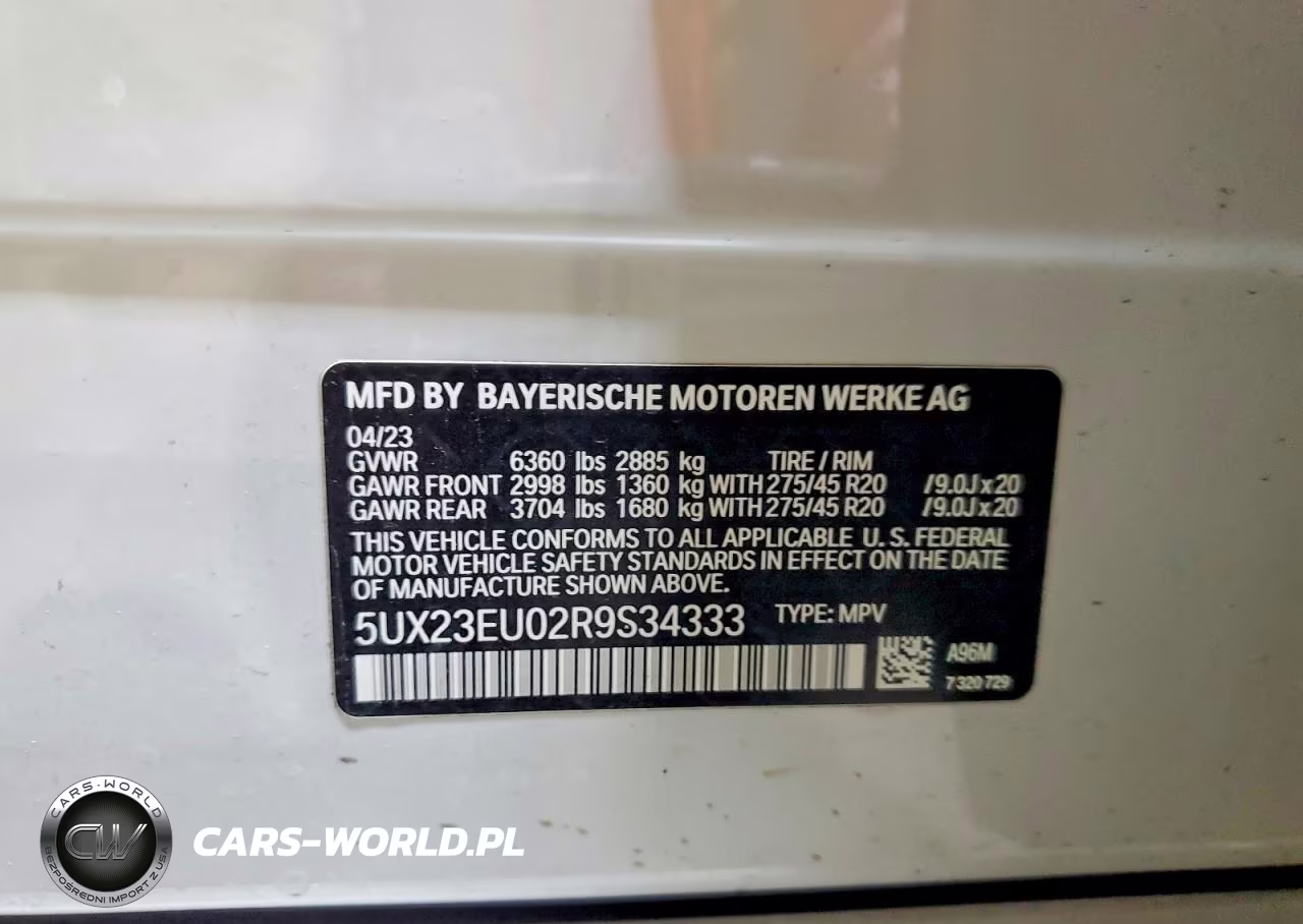 2024 BMW X5 xDrive40I VIN:5UX23EU02R9S34333 - 13