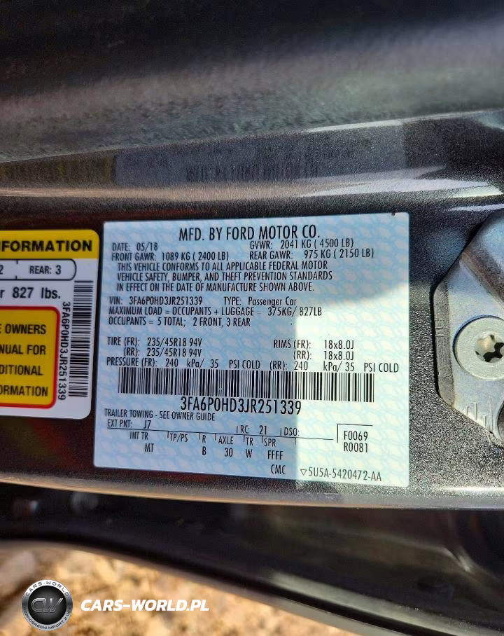 2018 Ford Fusion Se VIN:3FA6P0HD3JR251339 - 12