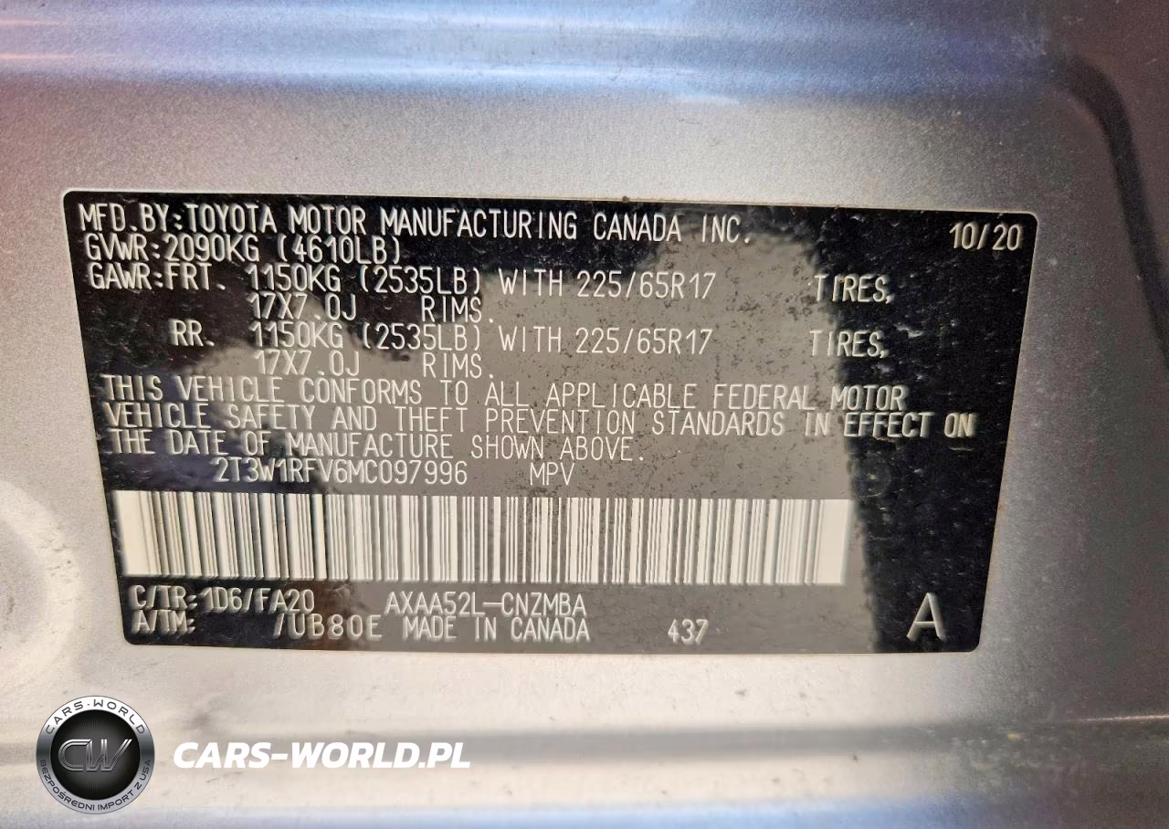2021 Toyota Rav4 Xle VIN:2T3W1RFV6MC097996 - 13