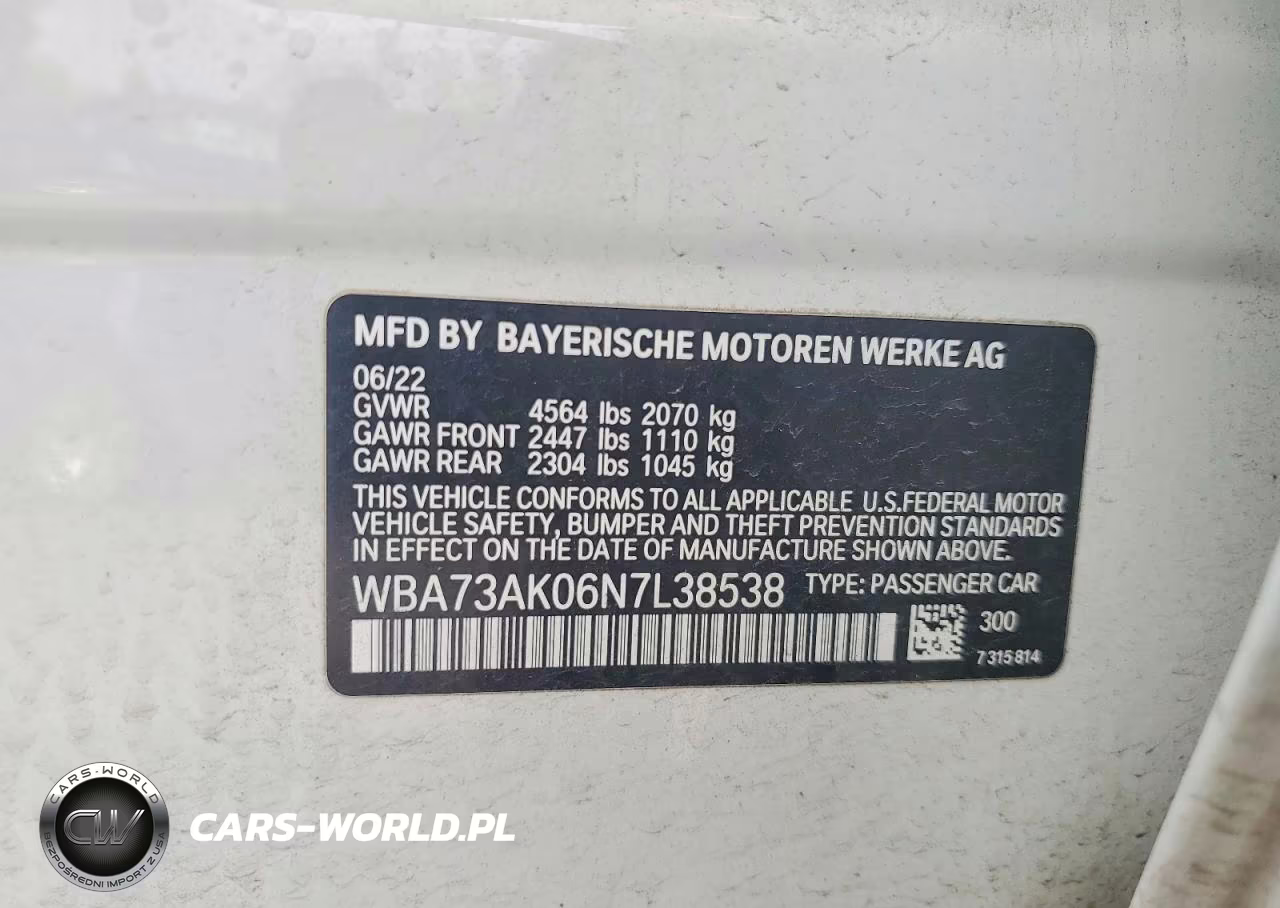 2022 BMW 228Xi VIN:WBA73AK06N7L38538 - 12