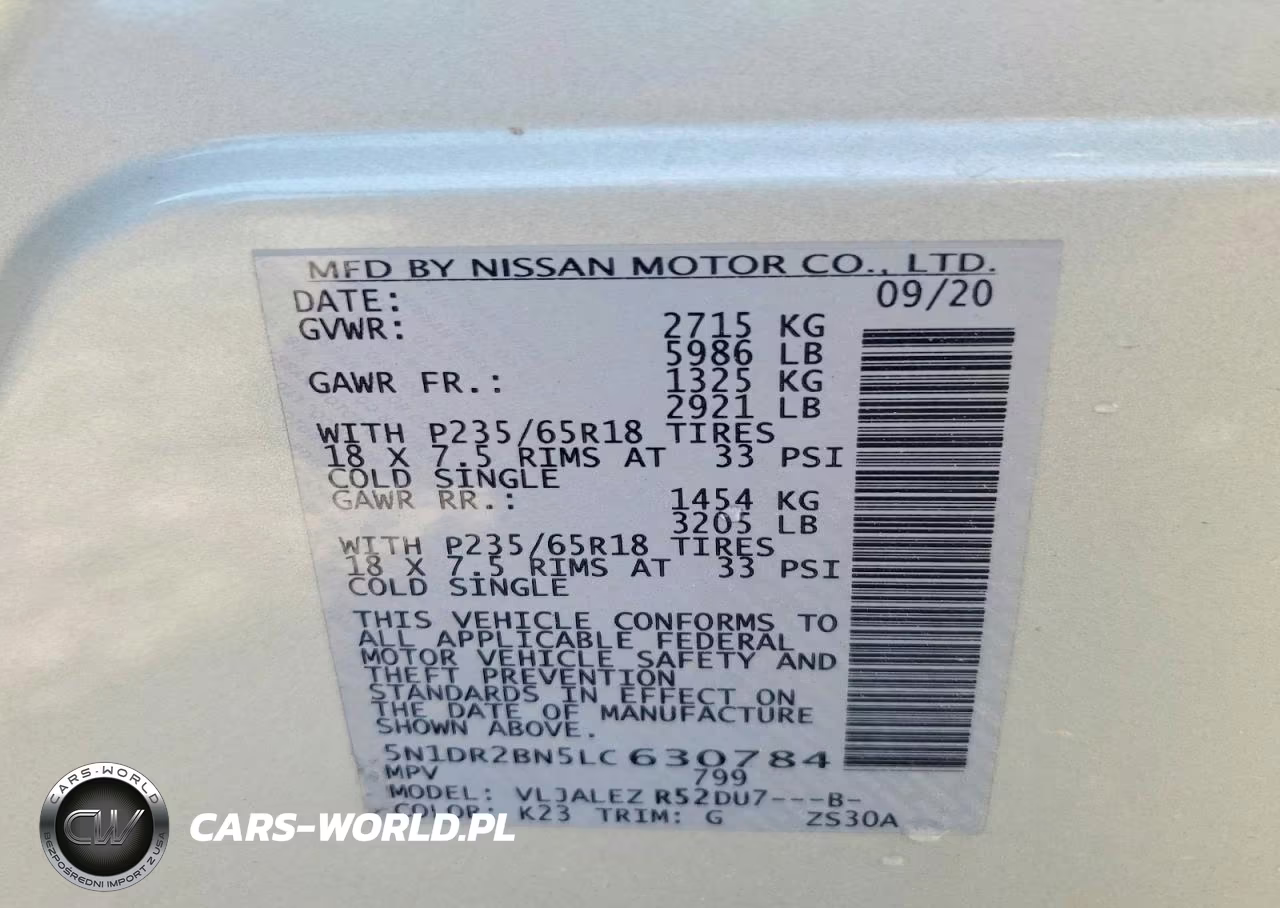 2020 Nissan Pathfinder Sv VIN:5N1DR2BN5LC630784 - 13