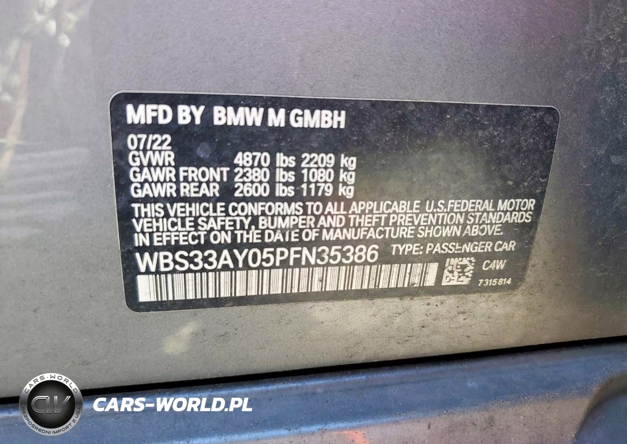 2023 BMW M3 Competition VIN:WBS33AY05PFN35386 - 12
