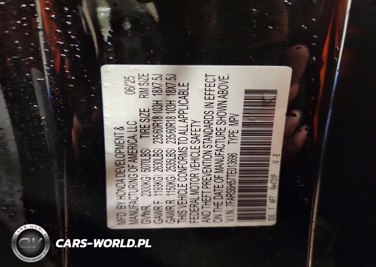 2026 Honda Cr-V Sport VIN:7FARS6H57TE013696 - 13