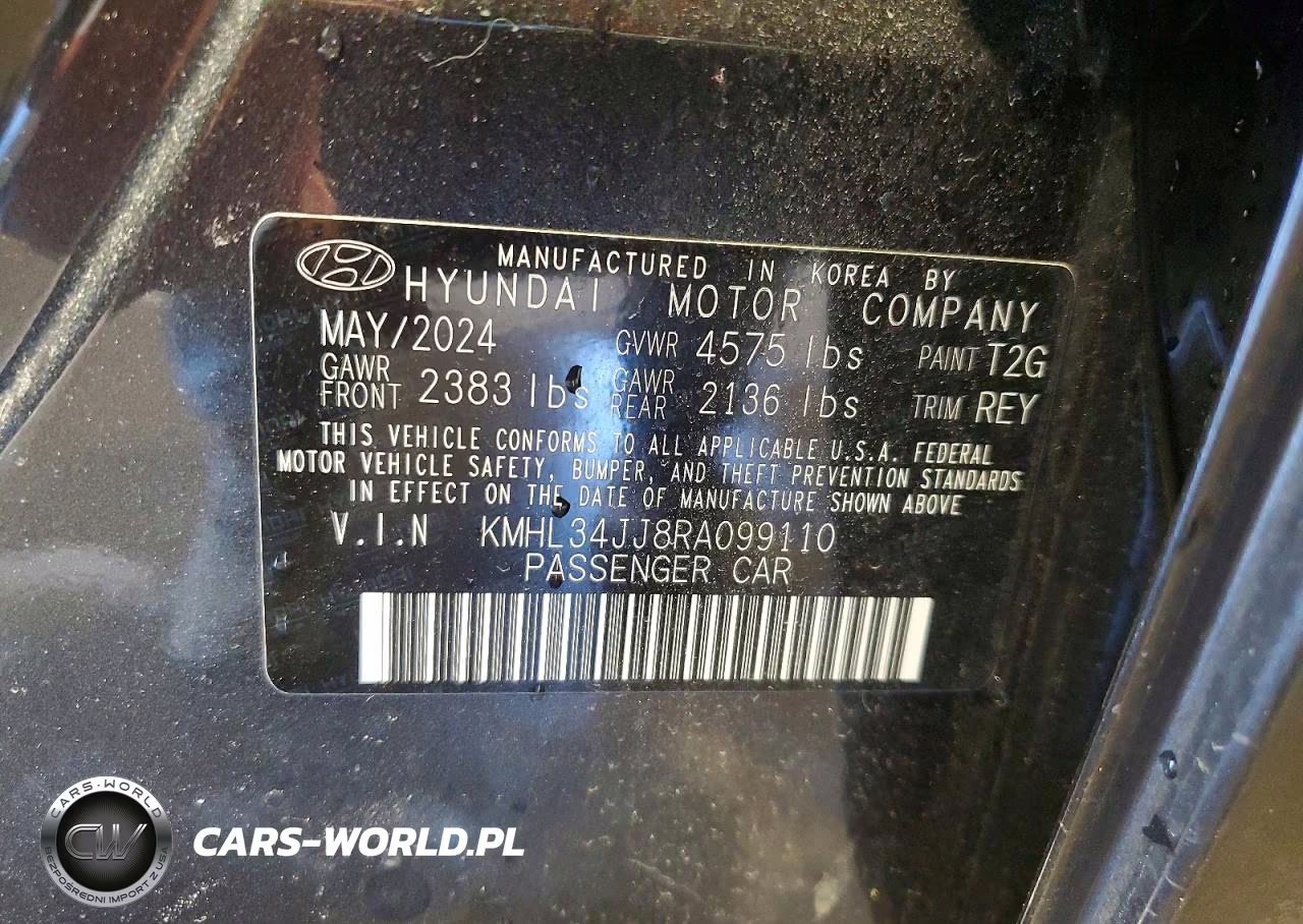 2024 Hyundai Sonata Hybrid Sel VIN:KMHL34JJ8RA099110 - 13