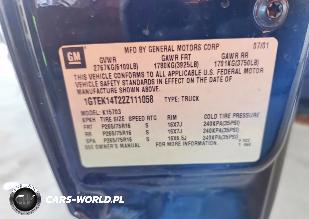 2002 GMC New Sierra K1500 VIN:1GTEK14T22Z111058 - 12
